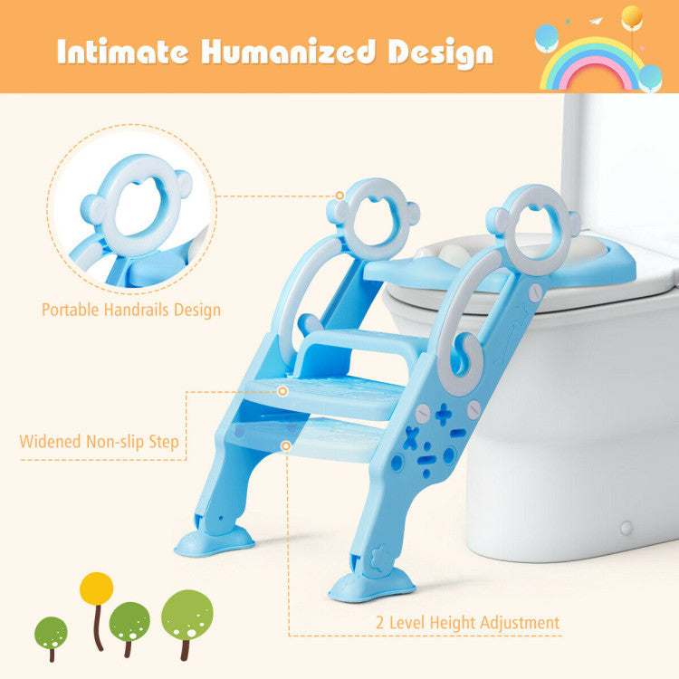 Adjustable Foldable Toddler Toilet Training Seat Chair