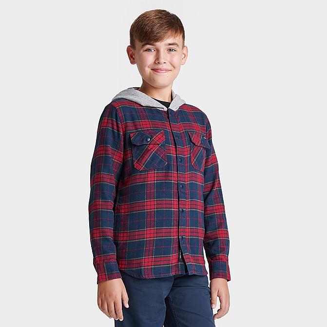 KIDS' VANS PARKWAY HOODED LONG-SLEEVE SHIRT