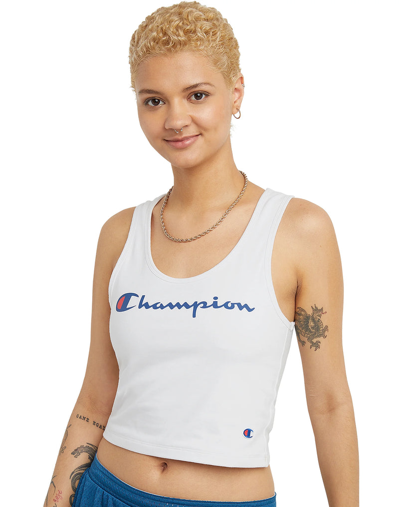 Authentic Crop Top, Script Logo