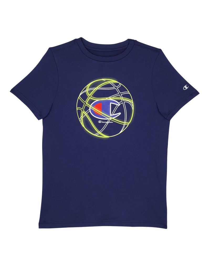 Little Kids' Crew T-Shirt, Globe Logo