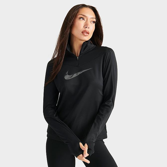 WOMEN'S NIKE DRI-FIT SWOOSH QUARTER-ZIP RUNNING TOP