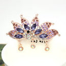 Meidiya 4Pcs/Set Crystal Rhinestones Hair Barrettes Flower Butterfly French Clip Vintage