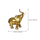 Desktop Elephant Figurines Gold Decor Resin Crafts Household Ornaments