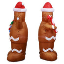 MABOTO 5 Ft Brown/Red LED Waving Gingerbread Man Decorations LED Lights