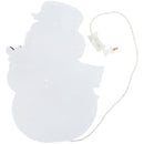 Lighted Shimmering White Snowman Hanging Christmas Decoration, 16.5 in