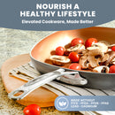 Gotham Steel Pots and Pans Set 20 Piece Cookware Set with Nonstick Ceramic Copper Coating