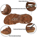Ecetana Women Sandals Flats Sandals for Women Comfortable Elastic Ankle Strap Beach Shoes