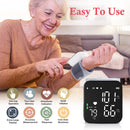Blood Pressure Monitor, Wrist Pressure LCD Display Automatic Voice Pulsometer Rechargable Heart Health BP Monitor