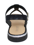 Fifth & Luxe Women's Strappy Rhinestone Glitter Flat Sandals, Sizes 5/6-11