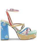 Wild Pair Womens Muzef Floral Strappy Platform Sandals