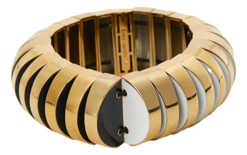 Kate Spade New York Bracelet Sliced Scallops Large Metal Stretch Bracelet Neutral Multi