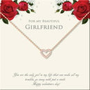 Anavia Anniversary Gift for Girlfriend, Heart Necklace, Valentines Day Gift