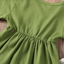 Canrulo Boutique Toddler Kids Baby Girl Ruffle Top Dress Floral Pants Legging Outfits Clothes Green 5T