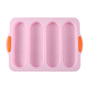 Kitchen Supplies on Sale！Loaf Pan Set Of 1 With Four Buns French Bread Loaf Pan Bread Pan Non-stick Pan Easy To Release Household Silicone Food Baking Breakfast Romantic Dinner Tool