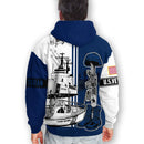 Unique Proudly Served US Veteran Zip Hoodie, Veterans Day Gifts Ideas, Hoodie For Men, Military Veteran Apparel - Medium