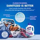 Lysol Disinfectant Laundry Sanitizer & Scent Booster, Laundry Detergent Additive, Color Safe Bleach Alternative, Laundry Odor Eliminator, Kills Bacteria & Viruses, Lavender Scent, 90 Fl Oz