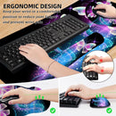 LATEEFAH Desk Mat, Large Mouse Pad and Keyboard Wrist Rest, Ergonomic Mouse Pad Set, Mouse Pad with Wrist Rest Combo for Home, Office, Computer
