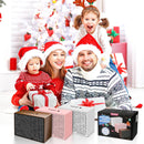 Wooden Money Saving Box, Cash Savings Box for $10000 $5000 $3000 Target Money Saving Challenge, Reusable Money Box with Counter, Cash Vault Bank with Dry Erase Pen/Savings Trackers/Rubber Band-Pink