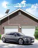 Solar Panel Charger Compatible with Eufycam 3/3C/2C/2C Pro/E40/E20/2/2 Pro/E/L20/L40/Solo/SoloCam Spotlight, 5W Solar Panel for Eufy Camera, Micro USB & USB-C Port, 9.8ft Cable, P65 Waterproof, 2 Pack