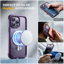 Miracase Glass Series Designed for iPhone 14 Pro Max Case 6.7 Inch, 2023 Upgraded Full-Body Bumper Case with Magnetic Ring, with Camera Lens Protector, Magnetic Noble Purple