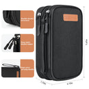 suzamed Insulin Cooler Travel Case, Double Layer Medicine Kit Diabetes Travel Case, Portable Medicine Organizer with 2Pack 150g Ice Pack TSA Approved for Insulin Pens Diabetic Supplies (Black)