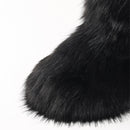 Valpeak Snow Boots for Women 2023 Furry Boots Winter Knee High Flat Heel Fluffy Faux Fur Boots(Light Gray,10)