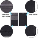 Wisdompro Pocket Protector, 3 Pack PU Leather Heavy Duty Pen Holder Pouch for Shirts, Lab Coats, Pants - Multi-Purpose - Holds Pens, Pointers, Pencils, and Notes - Black