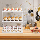 WWN 3 Tier White Candy Display - Snack holder with snack holder - Display Stand for Vendors- Cupcake display stand –Tabletop Shop Retail Display (WHITE)