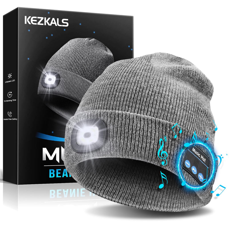 KEZKALS Gifts for Men, Bluetooth Beanie Hat, Stocking Stuffers for Adults, Men, Mens Gifts for Christmas, Gifts for Men Who Want Nothing, Cool Gadgets for Men, Bluetooth Hat for Men, Husband, Women