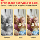 URMYWO Black and White Baby Toys, Tummy Time High Contrast Newborn Toys 0-3 Months, Soft Baby Book, Visual Stimulation Montessori Sensory Infant Toys 0-6-12 Months, Shower Gift for Boys Girls