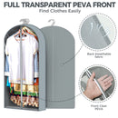6 pcs 40" Garment Bags for Hanging Clothes, Clear Suit Bags for Closet Storage Clothing Storage, Garment Bags for Travel Covers with 4" Gussets for Coats, Jackets, Shirts and Sweater