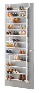 Whitmor 36 Pair Door Shoe Organizer, White