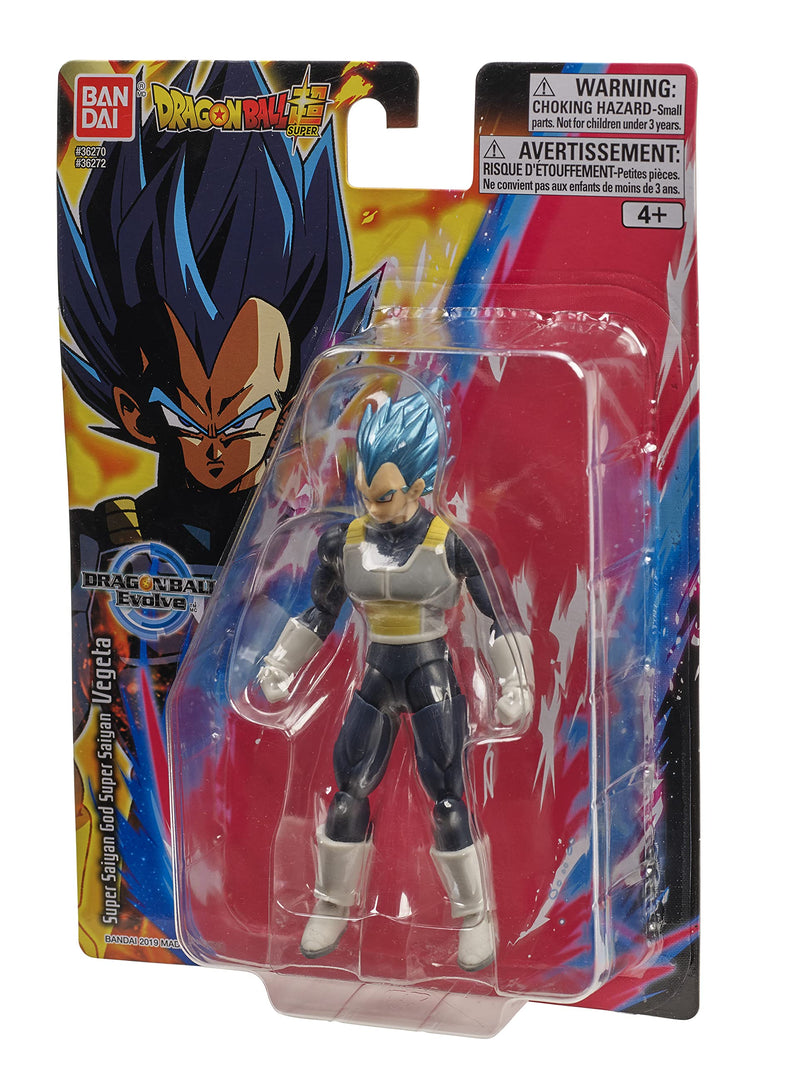 Bandai Namco - Dragon Ball Super - Super Saiyan Blue Vegeta, Dragon Ball Evolve 5" Action Figure