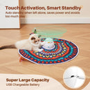 Potaroma Laser Cat Toys Rechargeable, Versatile Hide and Seek Kitten Wand Toy, Automatic Interactive Cats Toy, Moving Under-The-Cover Feather, Cat Indoor Exercise for All Breeds