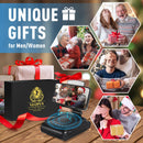 GLOPUS Gifts for Men, Cell Phone Stand with Wireless Bluetooth Speaker, Birthday Gifts for Boyfriend Him Husband Christmas, Stocking Stuffers for Adults, White Elephant Gifts for Adults