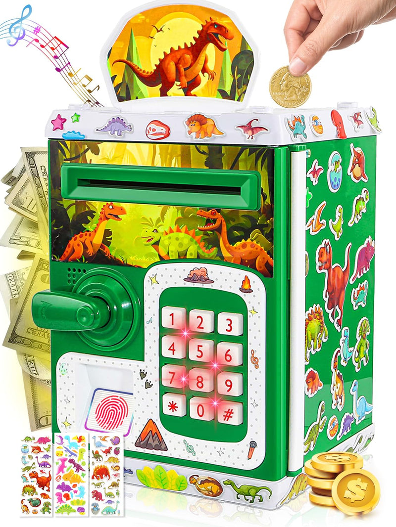 Piggy Bank Kids-Toys-for-Boys,Toddler-Toys for 2 3 4 5 6 7 8 Year Old Boys Girls,ATM Electronic Money-Box,Dinosaur-Toys-for-Kids-3-5-7,Cash Coin Saving-Box,Kids Gifts Easter Birthday-Gifts-for-Boys