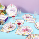 200 Pcs Butterfly Baby Shower Paper Plates Napkins Cups Girl Shower Party Supplies Tableware Set Purple Disposable Cup Napkin for 50 Guest Girls Spring Party Decoration