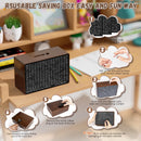 Wooden Money Saving Box, Cash Savings Box for $10000 $5000 $3000 Target Money Saving Challenge, Reusable Money Box with Counter, Cash Vault Bank with Dry Erase Pen/Savings Trackers/Rubber Band-Brown