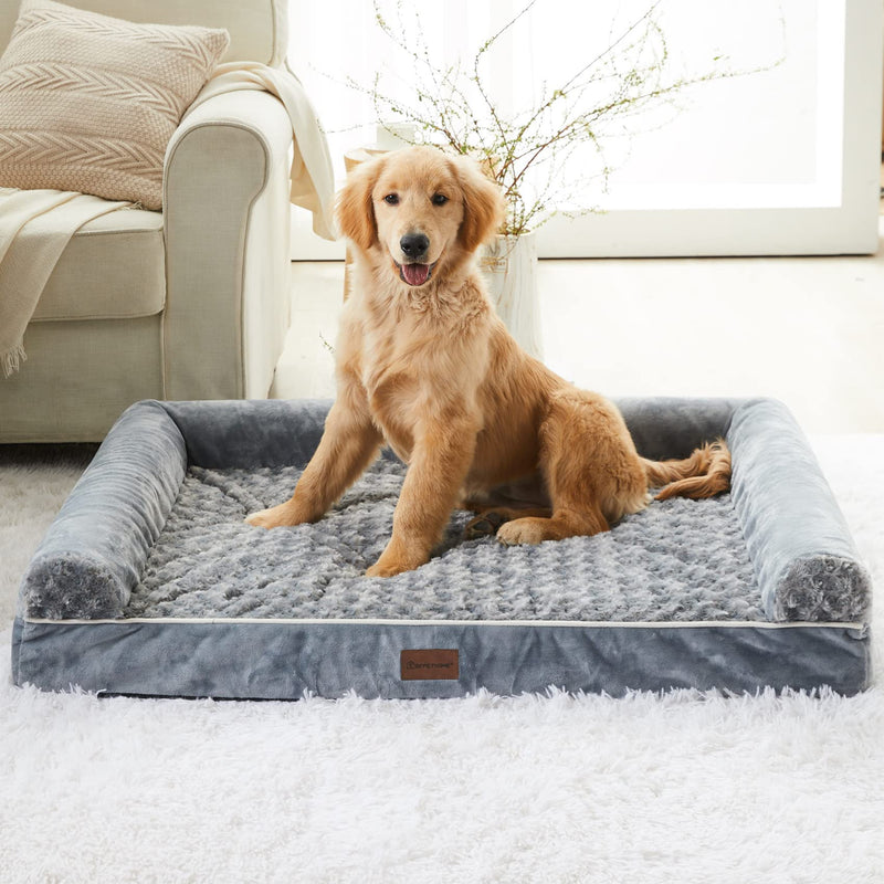 BFPETHOME Dog Beds for Large Dogs, Orthopedic Dog Bed for Medium Large Dogs,Big Waterproof Couch Dog Pet Bed with Removable Washable Cover