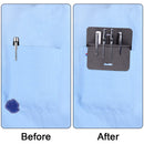 Wisdompro Pocket Protector, 3 Pack PU Leather Heavy Duty Pen Holder Pouch for Shirts, Lab Coats, Pants - Multi-Purpose - Holds Pens, Pointers, Pencils, and Notes - Black