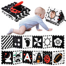 URMYWO Black and White Baby Toys, Tummy Time High Contrast Newborn Toys 0-3 Months, Soft Baby Book, Visual Stimulation Montessori Sensory Infant Toys 0-6-12 Months, Shower Gift for Boys Girls