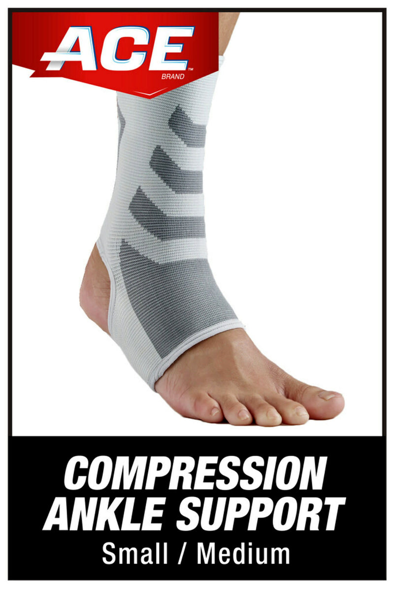 ACE Brand Compression Ankle Brace, Size Small/Medium