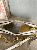 Michael Kors Cora Medium Light Cream PVC Pouchette Bag