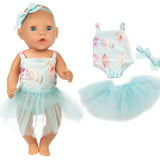 ZITA ELEMENT Baby Doll Clothes 14-16 Inch 5 Sets Doll Outfits Pajamas for 43cm New Born Baby Dolls