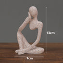 Resin Thinker Statue Gold Decor, Abstract Art Figurines Bookshelf Decor, Table Decor