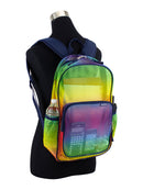 Eastsport Unisex Spirit Mesh Backpack, Ombre Rainbow