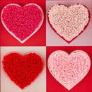 Valentine's Day Red and Pink Fabric Heart Tabletop Decoration, by Way To Celebrate