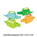 Boy Dinosaur Favor Boxes, 12 Count