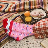 4 Pair Funny Socks Box for Woman- Donut Socks Gifts for Girls - Valentine's Day Gift for Woman