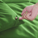 HIG 8 PCS Modern Comforter Set with Sheets All Season Bed in a Bag, Green, Queen Size